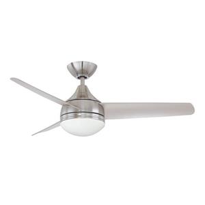 Kendal Lighting Moderno 42-in Satin Nickel 3 Blade Indoor Ceiling Fan with Light Kit and Remote