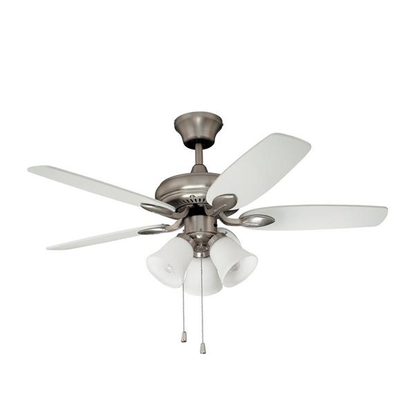 Kendal Lighting Cordova 42 In Satin Nickel Indoor Ceiling Fan With Light Kit 5 Blade