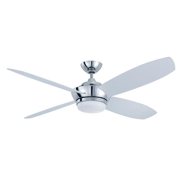Kendal Lighting 52 In Polished Nickel 4 Blade Indoor Ceiling