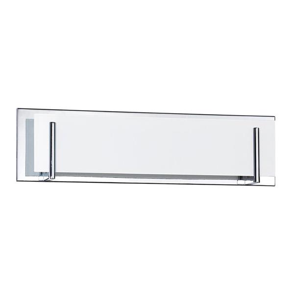 Kendal Lighting Aurora 4-Light 24-in Chrome Rectangle Vanity Light Bar