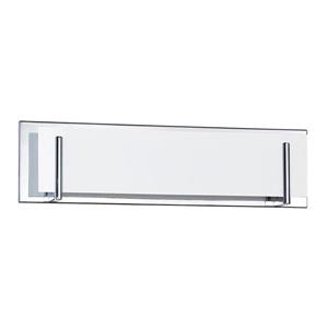 Kendal Lighting Aurora 4-Light 24-in Chrome Rectangle Vanity Light Bar