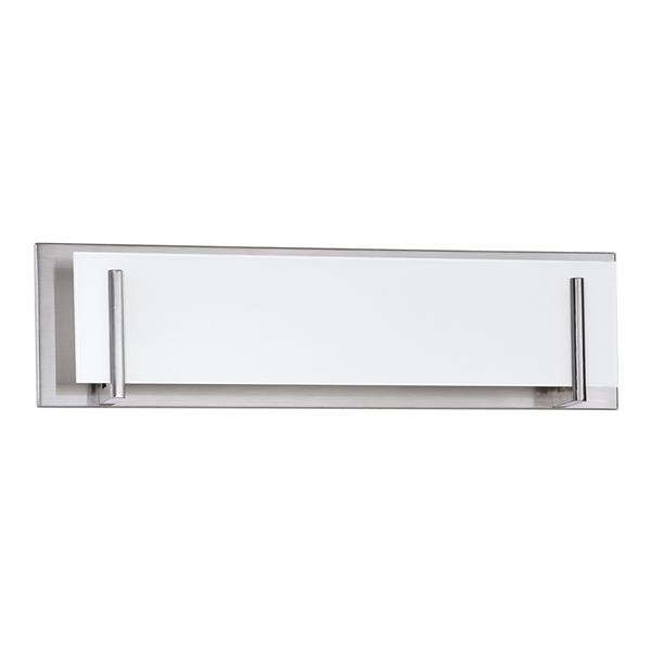 Kendal Lighting Aurora 24-in Satin Nickel 4-Light Rectangle Vanity Light Bar