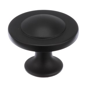 Amerock Everyday Heritage 1.25-in Black Round Transitional Cabinet Knob - 25-Pack