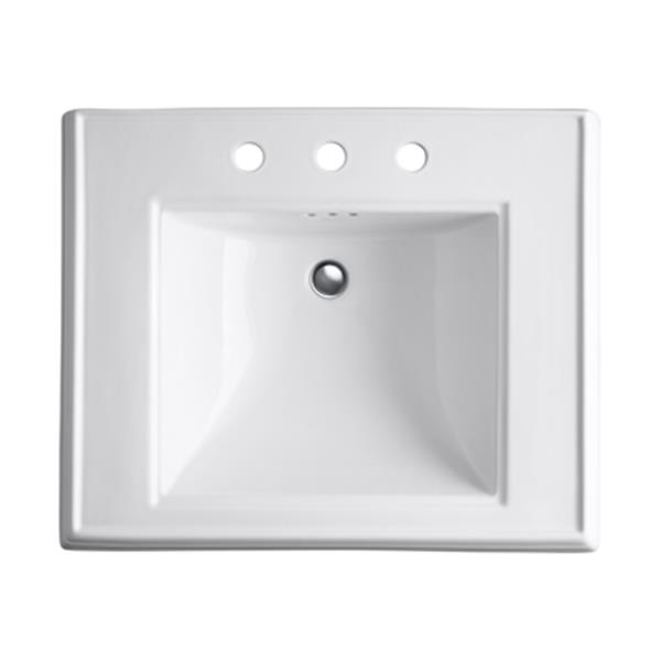 KOHLER Memoirs 27-in White Pedestal Sink