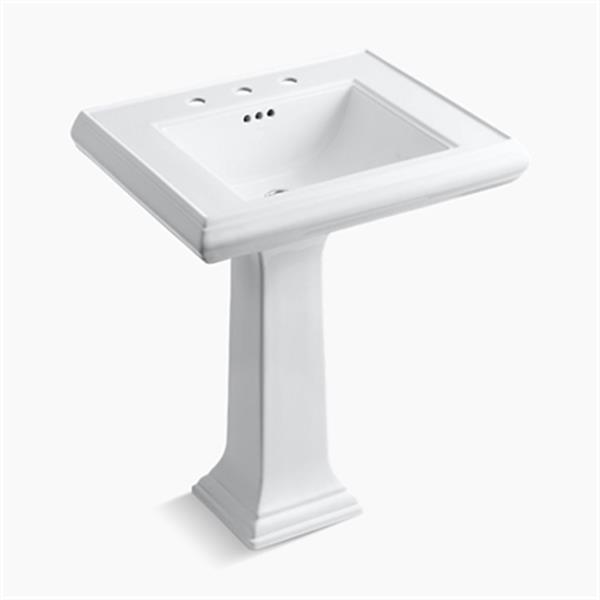 KOHLER Memoirs 27-in White Pedestal Sink