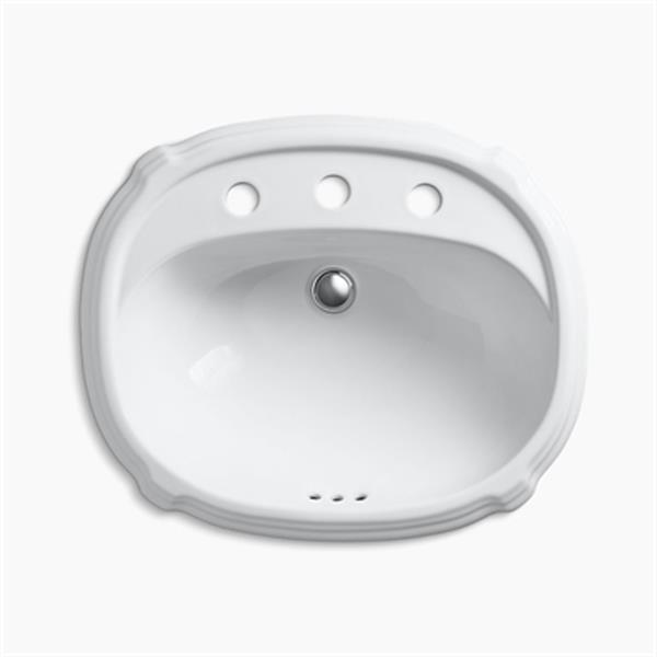 KOHLER Portrait 22.63-in White Self-Rimming Sink