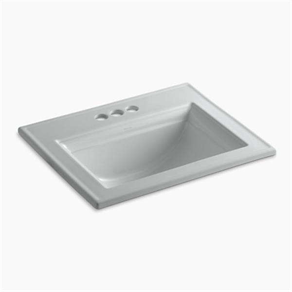 KOHLER Memoirs 22.75-in Ice Grey Self-Rimming Sink with Stately Design