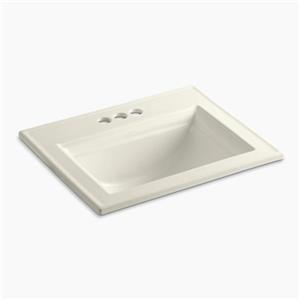 KOHLER Memoirs 22.75-in Biscuit Self-Rimming Sink with Stately Design