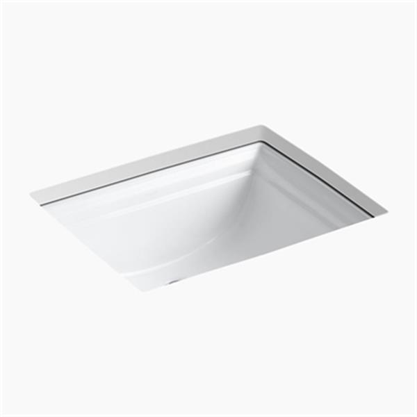 KOHLER Memoirs 20.68-in White Undercounter Sink