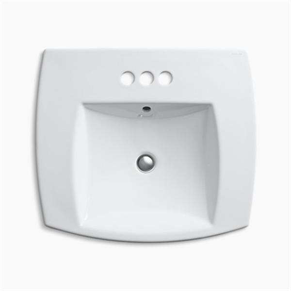 KOHLER Kelston 5.31-in x 23.43-in White Self-Rimming Sink