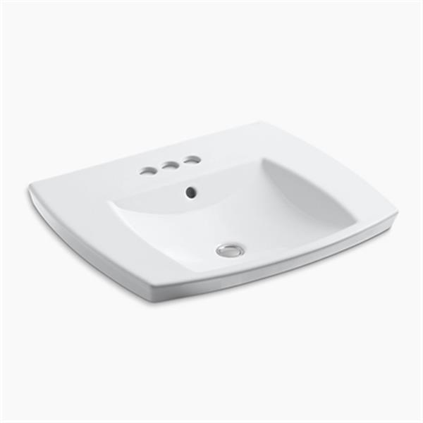 KOHLER Kelston 5.31-in x 23.43-in White Self-Rimming Sink
