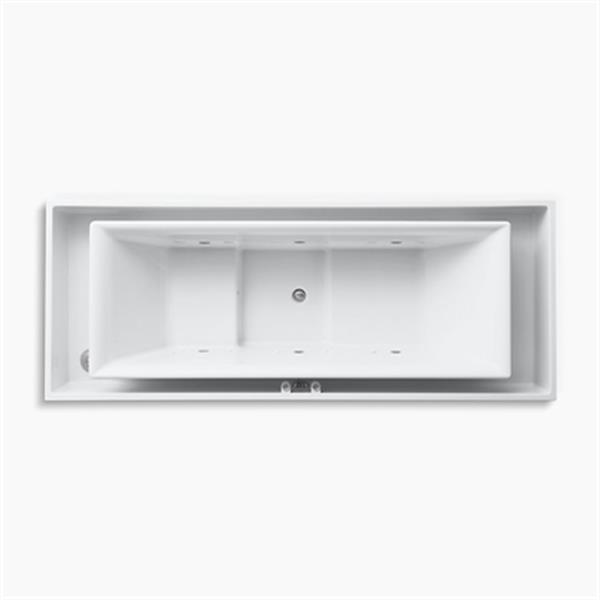 KOHLER 104-in x 41-in Drop-in Sok Effervescence Bath with Chromatherapy and Center Drain