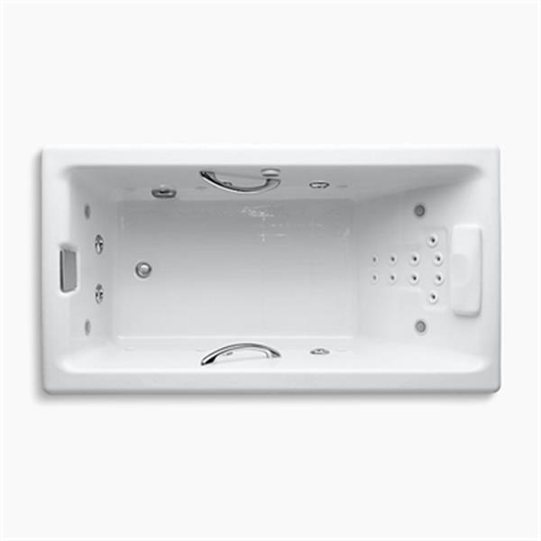 KOHLER 66-in x 36-in Drop-in Effervescence + Whirlpool with Spa/Package
