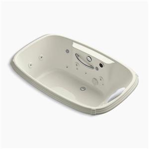 KOHLER 67-in x 42-in Drop-in Effervescence + Whirlpool with Spa/Massage Package