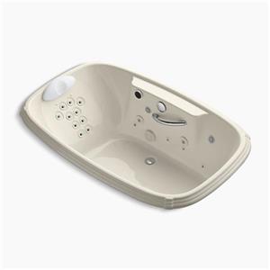 KOHLER 67-in x 42-in Drop-in Effervescence + Whirlpool with Spa/Massage Package