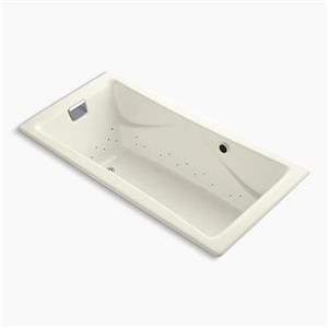 KOHLER BubbleMassage Air Bath 72-in x 36-in Drop-in Bath with Polished Chrome Airjet Finish
