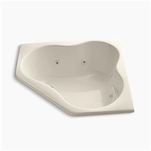 KOHLER 54-in x 54-in Drop-in Whirlpool with Custom Pump Location and Heater