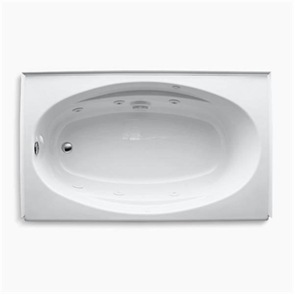 KOHLER 60-in x 36-in Alcove Whirlpool with Tile Flange and Heater