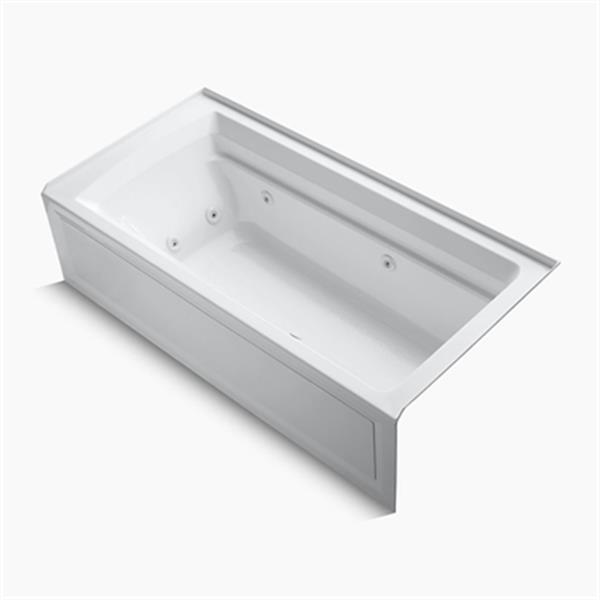 KOHLER 72-in x 36-in Alcove Whirlpool with Integral Apron White ACrylic