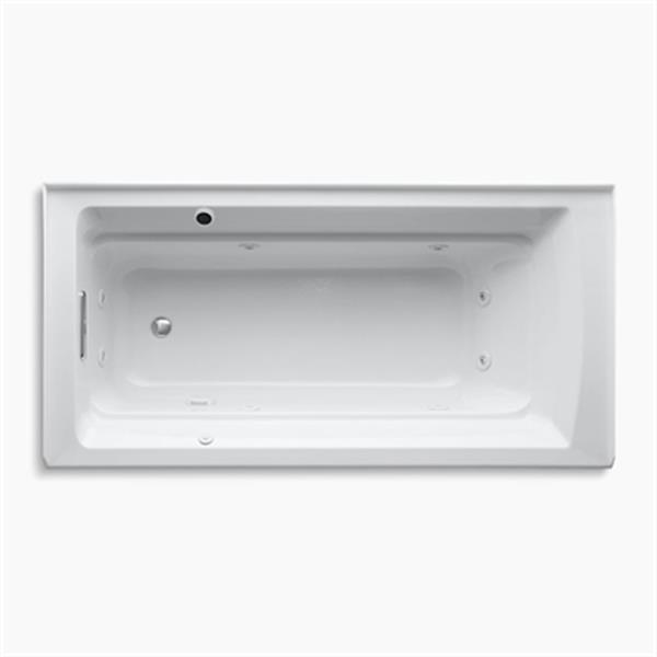 KOHLER 72-in x 36-in Alcove Whirlpool with Integral Tile Flange and Bask Heated Surface