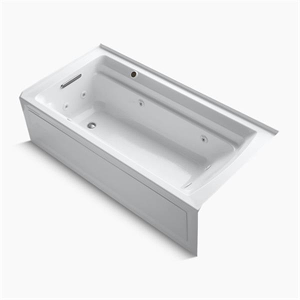 KOHLER 72-in x 36-in Alcove Whirlpool with Integral Tile Flange and Bask Heated Surface