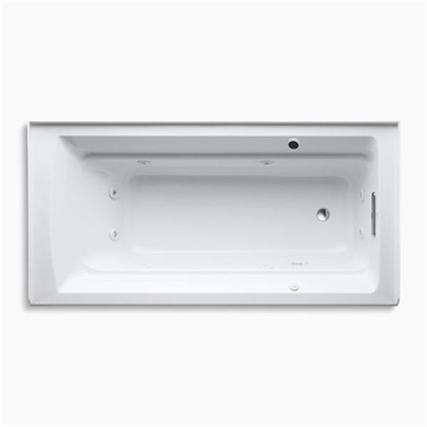 KOHLER 72-in x 36-in Alcove Whirlpool with Integral Tile Flange and Bask Heated Surface