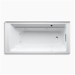 KOHLER 72-in x 36-in Alcove Whirlpool with Integral Tile Flange and Bask Heated Surface