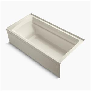 KOHLER 72-in x 36-in Alcove Vibracoustic Bath with Bask Heated Surface, Tile Flange