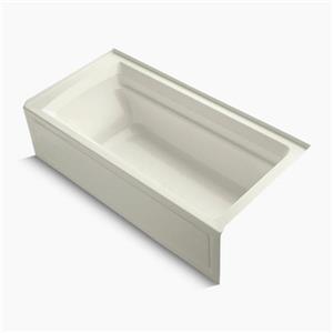 KOHLER 72-in x 36-in Alcove Vibracoustic Bath with Bask Heated Surface, Tile Flange