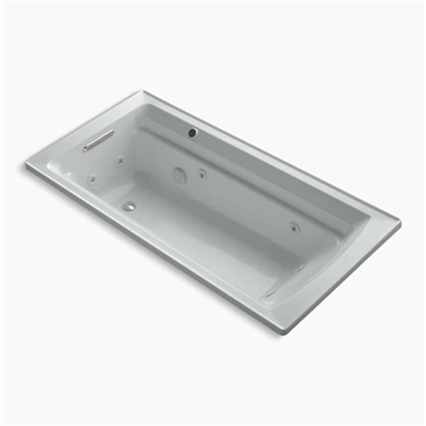 KOHLER 72-in x 36-in Drop-in Whirlpool with Reversible Drain and Bask Heated Surface