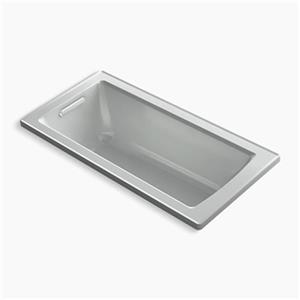 KOHLER VibrAcoustic 60-in x 30-in Drop-in Bath with Bask Heated Surface and Reversible Drain