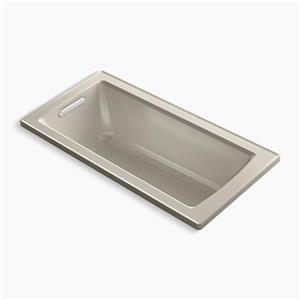 KOHLER VibrAcoustic 60-in x 30-in Drop-in Bath with Bask Heated Surface and Reversible Drain