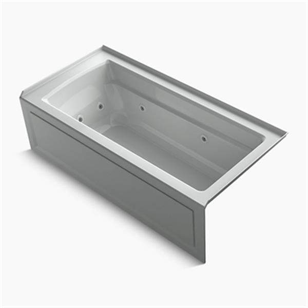 KOHLER 66-in x 32-in Integral Apron Whirlpool with Tile Flange and ...