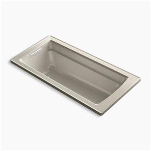 KOHLER 66-in x 32-in Drop-in VibrAcoustic Bath with Reversible Drain