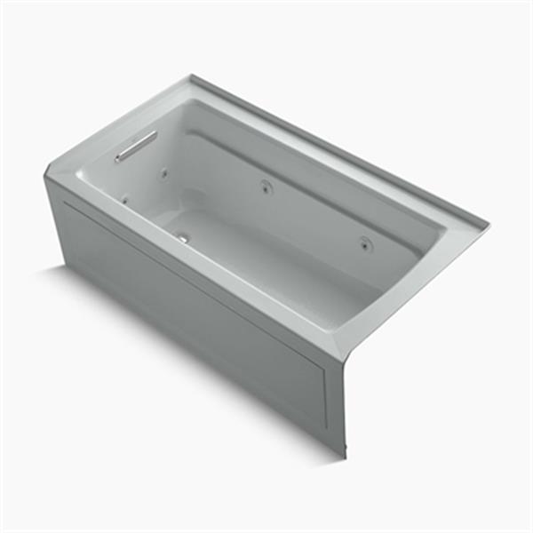 KOHLER 60-in x 32-in Alcove Whirlpool with Integral Apron, Tile Flange and Drain