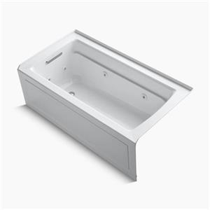 KOHLER 60-in x 32-in Alcove Whirlpool with Integral Apron, Tile Flange and Drain