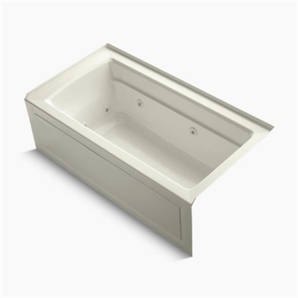 KOHLER 60-in x 32-in Alcove Whirlpool with Integral Apron, Tile Flange and Drain