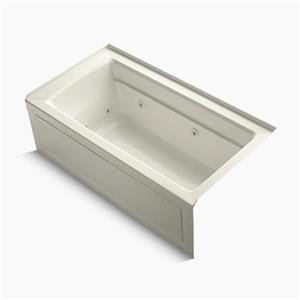 KOHLER 60-in x 32-in Alcove Whirlpool with Integral Apron, Tile Flange and Drain