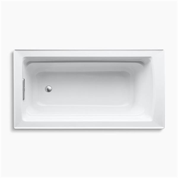KOHLER 60-in x 32-in Drop-in Bath with Reversible Drain Location