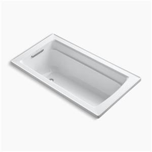 KOHLER 60-in x 32-in Drop-in Bath with Reversible Drain Location