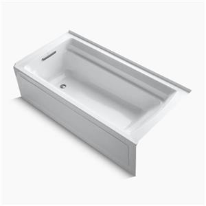 KOHLER 72-in x 36-in Alcove Bath with Bask Heated Surface and Drain