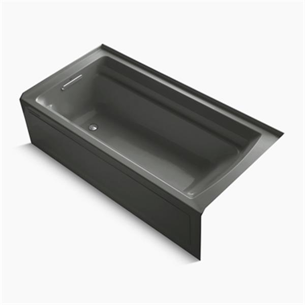 KOHLER 72-in x 36-in Alcove Bath with Bask Heated Surface and Drain