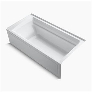 KOHLER 72-in x 36-in Alcove Bath with Bask Heated Surface and Drain