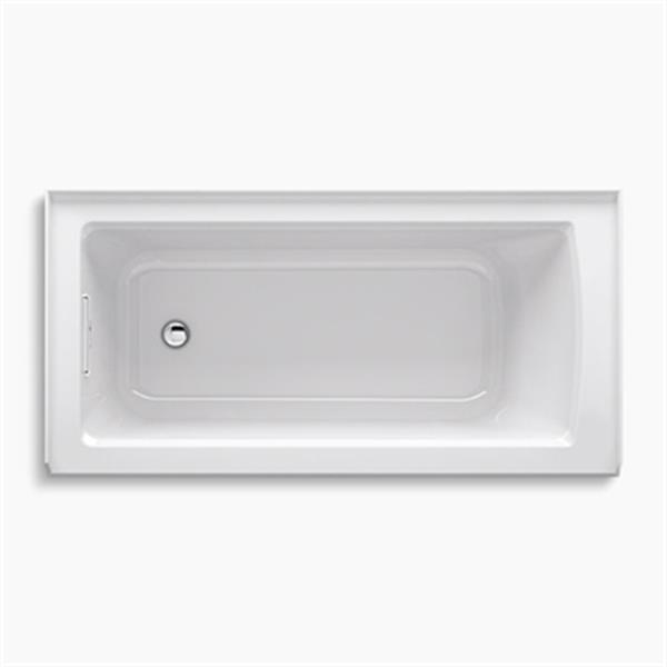 KOHLER 60-in x 30-in Alcove Bath with Tile Flange and Drain