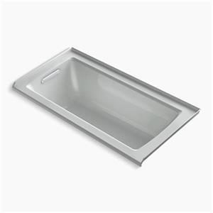 KOHLER 60-in x 30-in Alcove Bath with Tile Flange and Drain