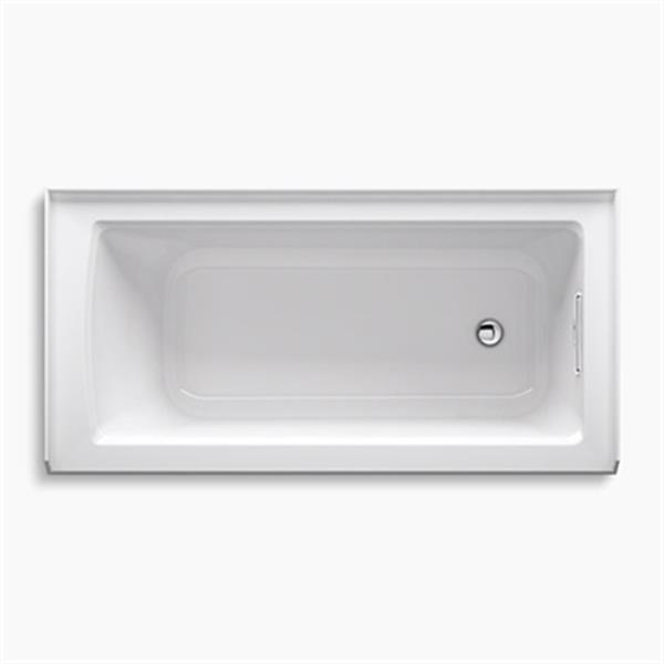 KOHLER 60-in x 30-in Alcove Bath with Tile Flange and Drain