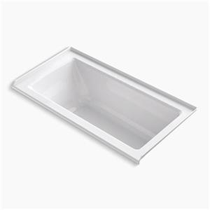 KOHLER 60-in x 30-in Alcove Bath with Tile Flange and Drain