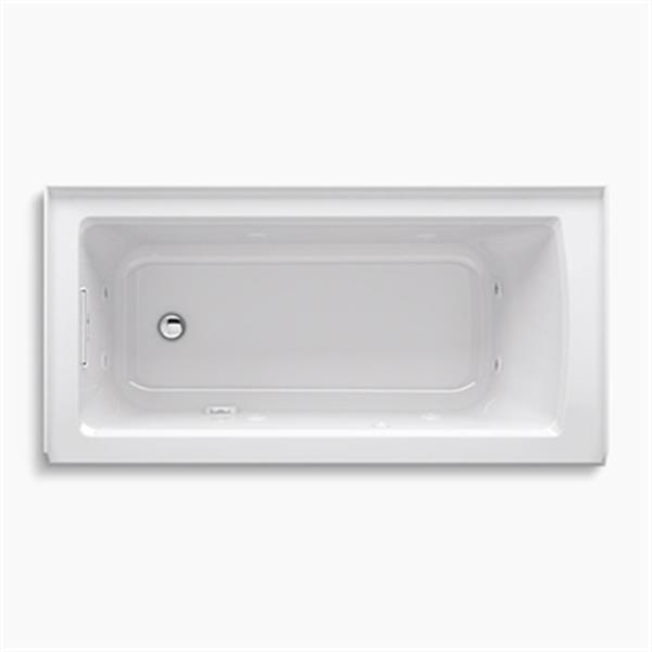 KOHLER 60-in x 30-in Alcove Whirlpool with Integral Flange and Drain