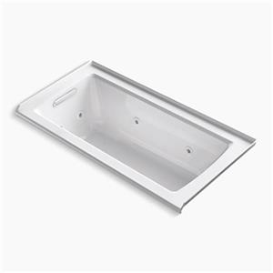 KOHLER 60-in x 30-in Alcove Whirlpool with Integral Flange and Drain