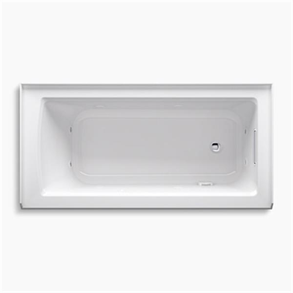 KOHLER 60-in x 30-in Alcove Whirlpool with Integral Flange and Drain